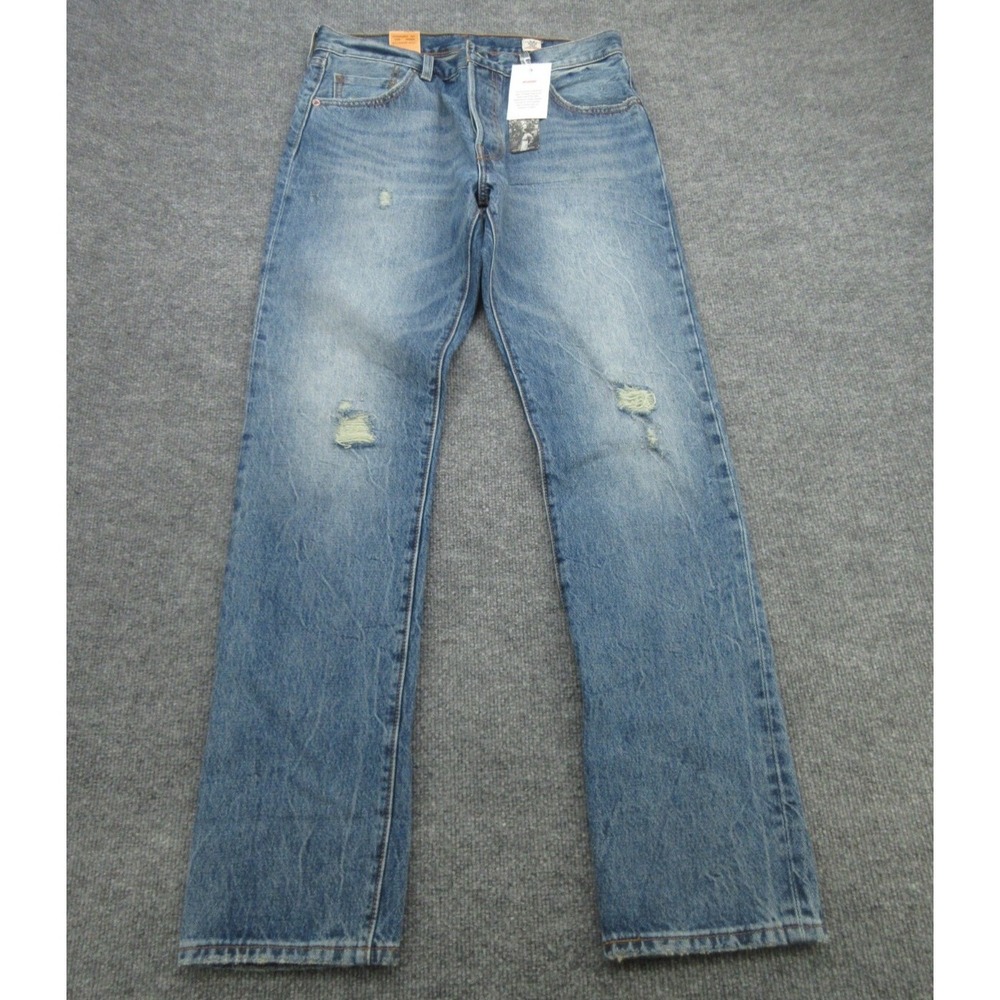 Levi's Men Jeans Original Fit Blue NWT Selvedge White Oak Cone Denim 29x32